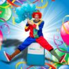Clumsy clown party (male entertainer)