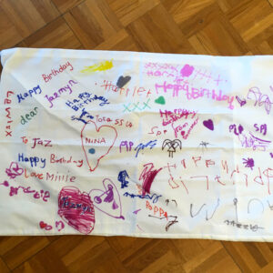Decorated Pillow case for the birthday girl