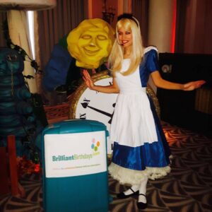 Alice In wonderland at a children's party