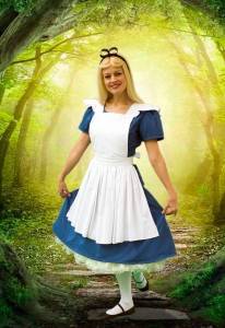 Alice In Wonderland in the forest