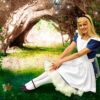 Alice In Wonderland in an enchanted forest