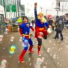 Supergirl & Superman Bubble Machine Fun London