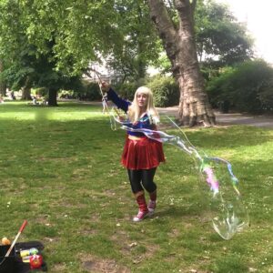 Supergirl Bubble Performer London