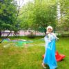 Queen Elsa Lookalike Giant Bubble Fun