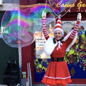 Miss Santa Bubble Performer