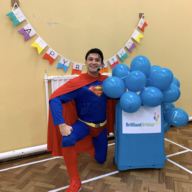 Brilliant Birthdays Superman party entertainer