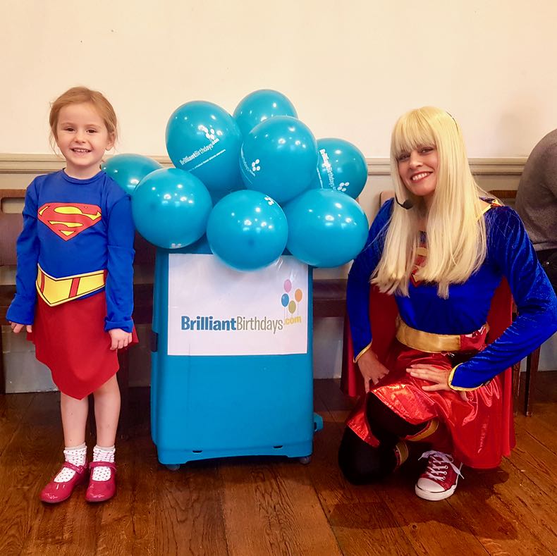 Brilliant Birthdays Supergirl party entertainer