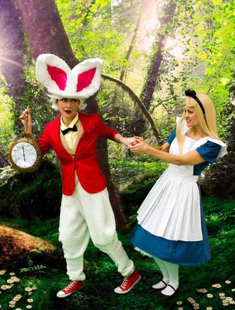 Brilliant Birthdays Alice + White Rabbit Duo entertainers