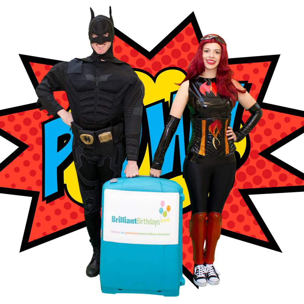 Brilliant Birthdays Batman + Batwoman Duo entertainers