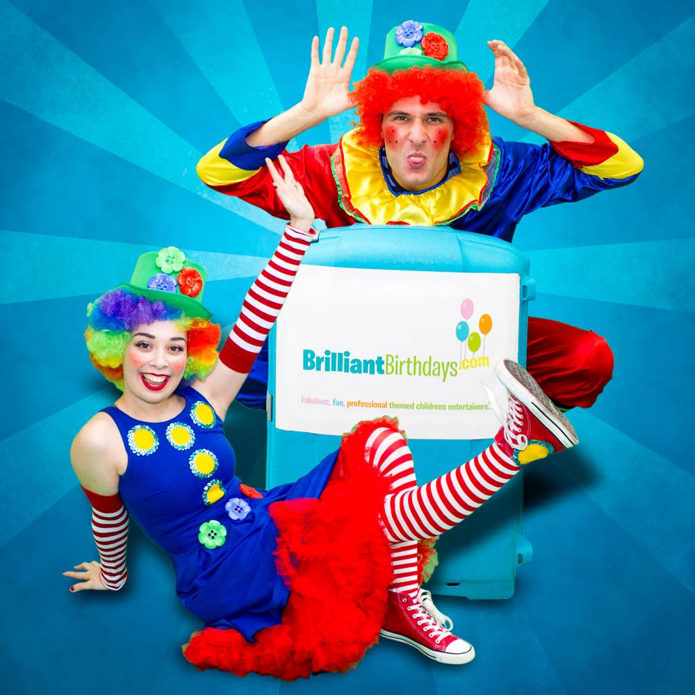 Brilliant Birthdays Clumsy Clown Party entertainers