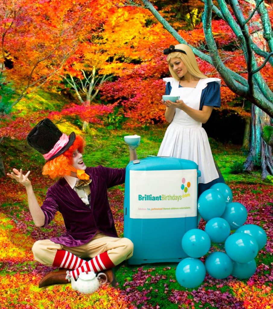 Brilliant Birthdays Alice and Mad Hatter entertainers together
