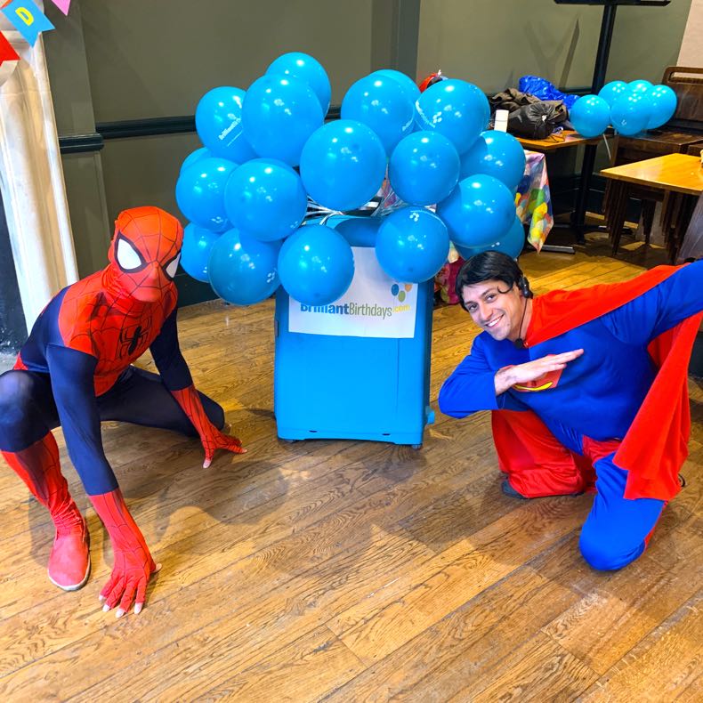 Brilliant Birthdays Spiderman + Superman Duo entertainers